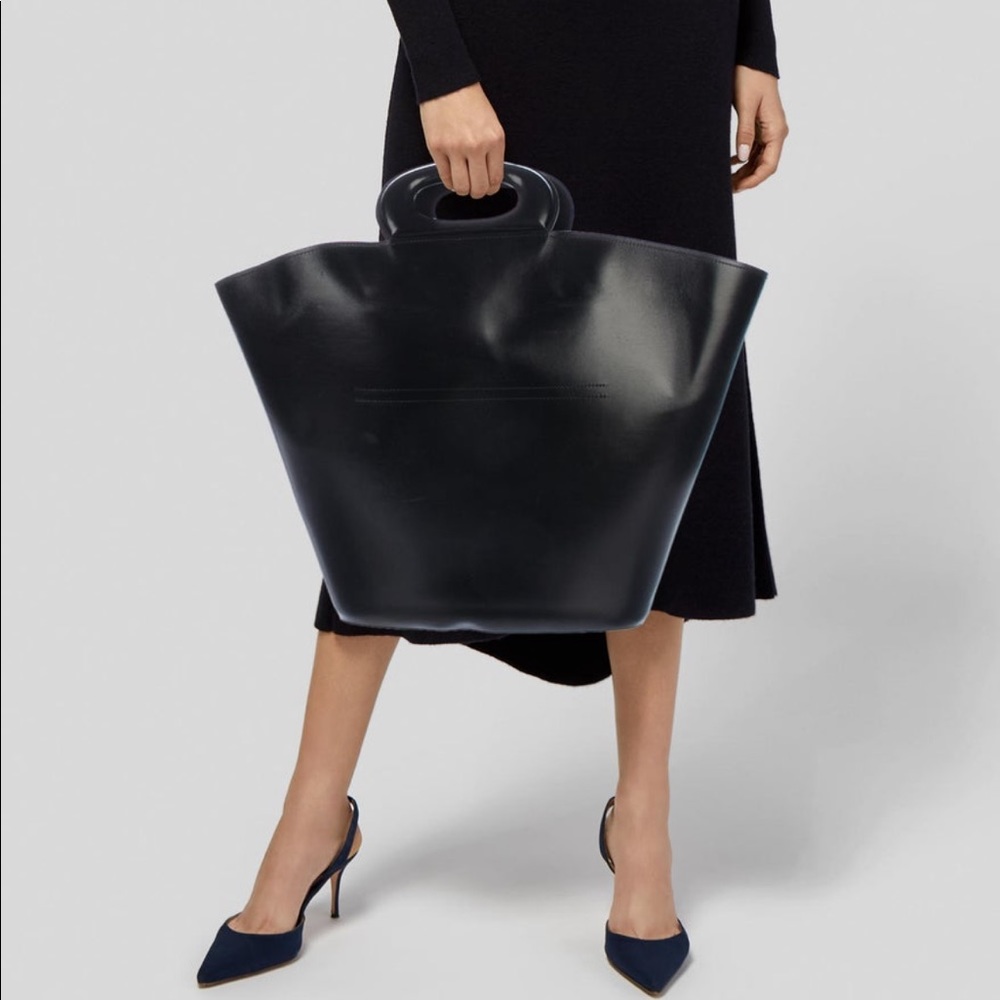 Lemaire black basket leather tote bag - Picture 2 of 9
